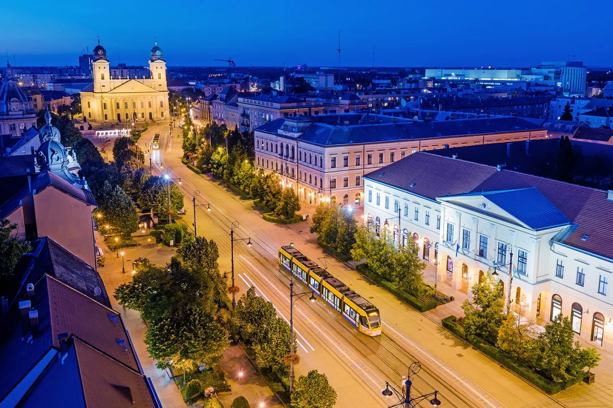 Debrecen történelmi belvárosában